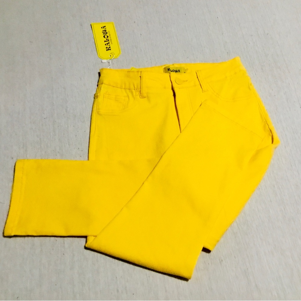 Hyper stretch crop pant Yellow
